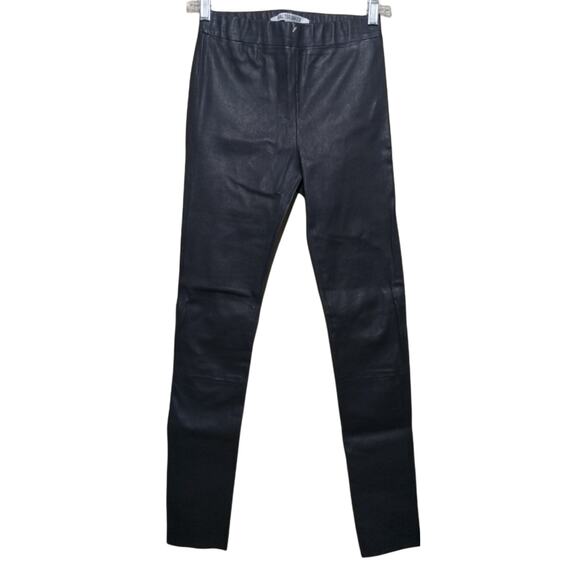 Walter Baker Roxanna Leather Leggings in Black - Size XS -...
